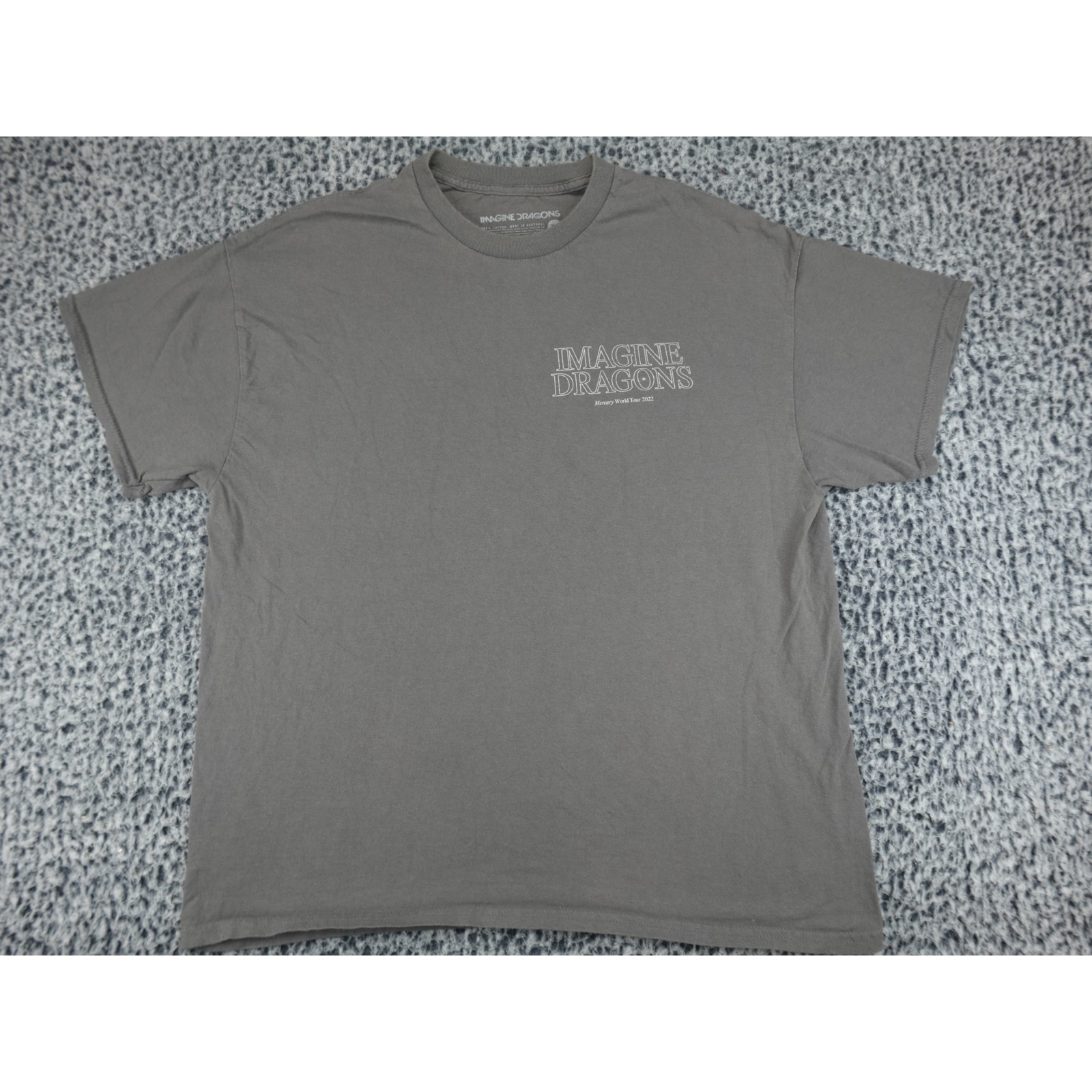 Imagine Dragons Mercury World Tour 2022 T-Shirt Mens Xl Gray Band Tee Cotton